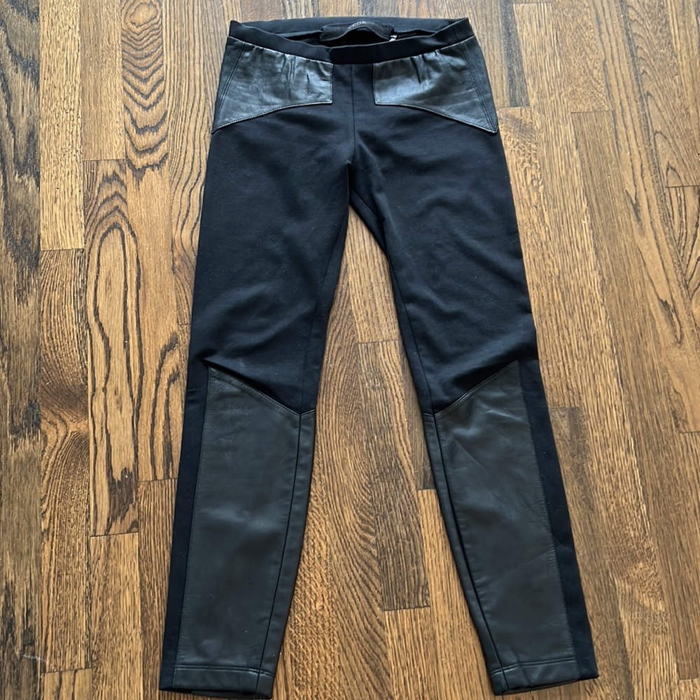 Veda Stretch Ponte and Leather Skinny Legging Pant - Picture 2 of 7